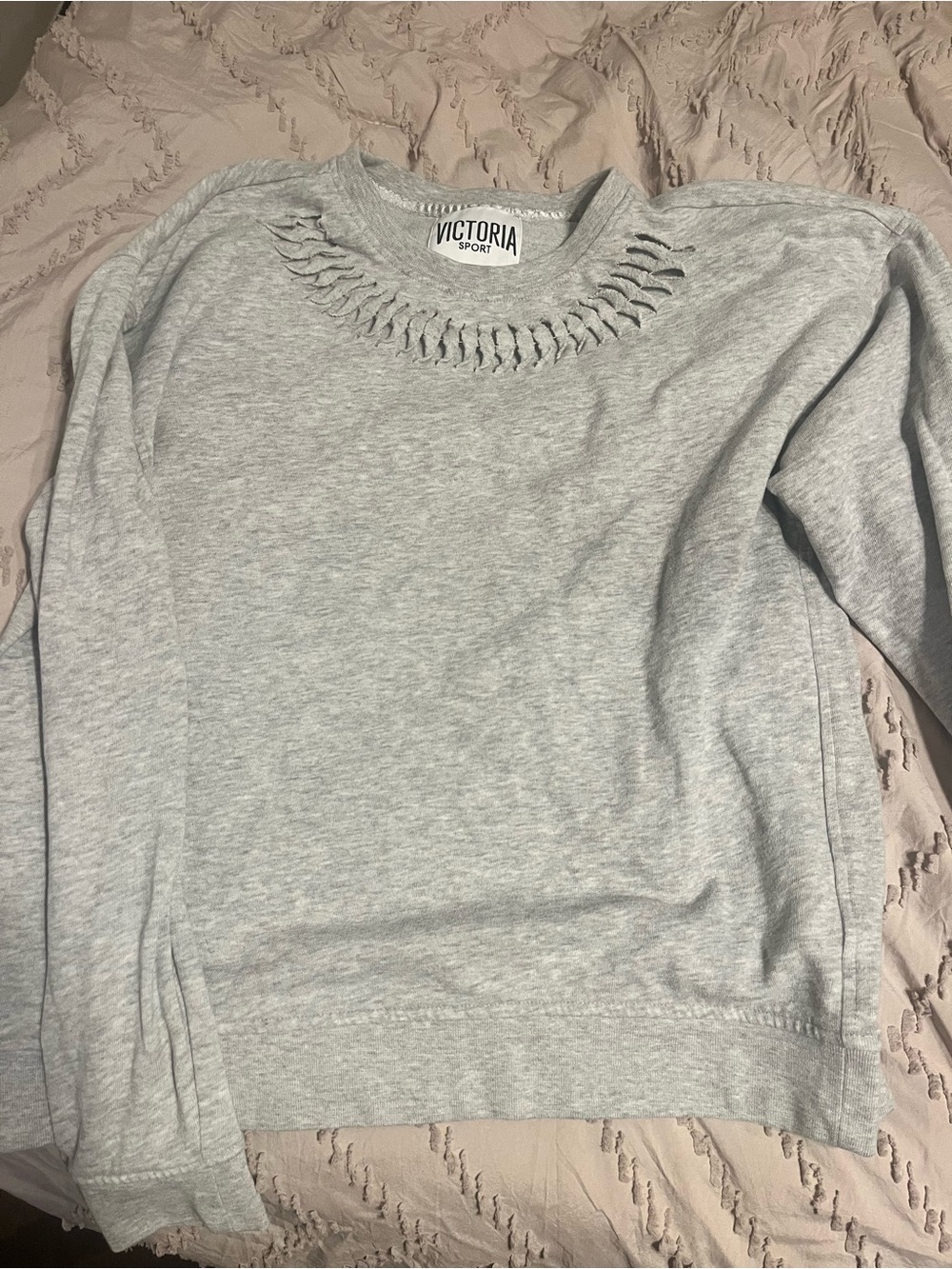 Victoria Secret Sport Women's Light Gray Pullover Sweater